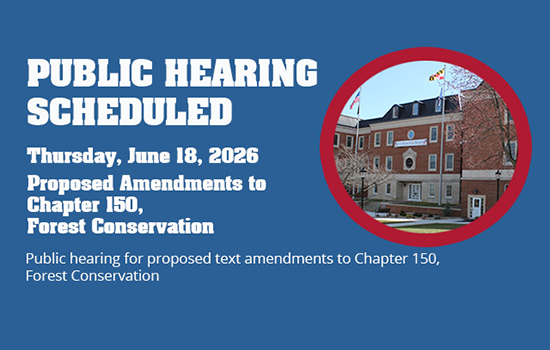 Public Hearing to be Held on June 18th Proposed Amendments on Forest Conservation