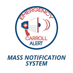 Megaphone icon Carroll Alert logo mass notification system
